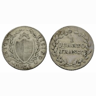 Tessin 1/4 Franken 1835