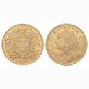 Schweiz 20 Franken 1935 B Goldvreneli