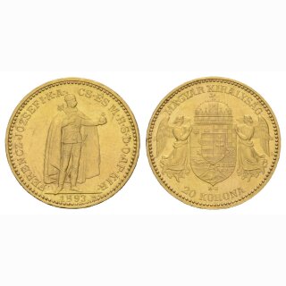 Ungarn 20 Kronen 1893 KB