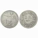 Schweiz 5 Franken  1874 B. Sitzende Helvetia