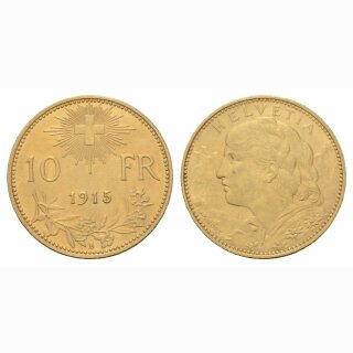 Schweiz 10 Franken 1915 B Verneli