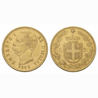 Italien 20 Lire 1882 Umberto I