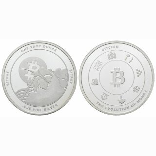 Bitpay/Bitcoin 1 Silber unze