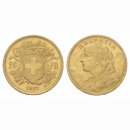 Schweiz 20 Franken  1897 B Goldvreneli