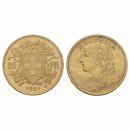 Schweiz 20 Franken 1927 B Goldvreneli