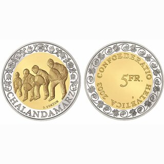 Schweiz 5 Franken 2003 B Chalandamarz PP