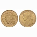 Schweiz 20 Franken  1947 B Goldvreneli