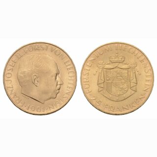 Liechtenstein 25  Franken 1961