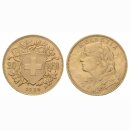 Schweiz 20 Franken  1935 B Vreneli