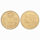 Schweiz 10 Franken  1913 B Goldvreneli