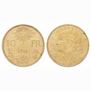 Schweiz 10 Franken  1914 B Goldvreneli