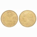 Schweiz 10 Franken  1916 B Goldvreneli