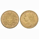 Schweiz 20 Franken 1913 B Goldvreneli