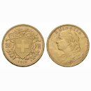 Schweiz 20 Franken 1913 B Goldvreneli