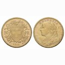 Schweiz 20 Franken 1915 B Goldvreneli