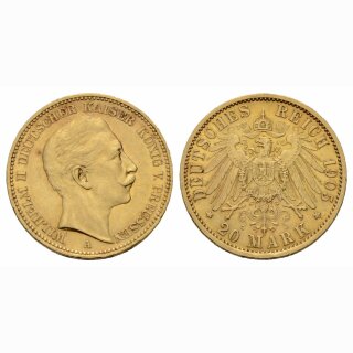 Deutschland Preussen 20 Mark 1905 A Wilhelm II