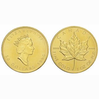 Kanada 50 Dollar 1990 Maple Leaf