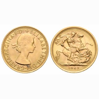 England Sovereign 1967 Elisabeth