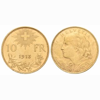 Schweiz 10 Franken 1913 B
