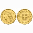 20 Franken  Helvetia Schweiz Lot 10 Stück div. Jahrgänge