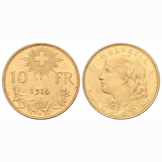 Schweiz 10 Franken 1914 B