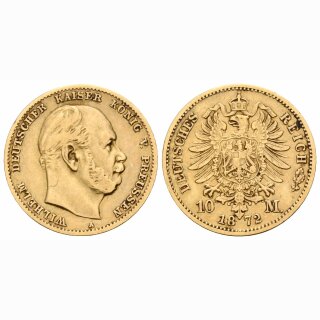 Deutschland Preussen 10 Mark 1872 A Wilhelm
