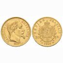 Frankreich 20 Francs  1866 A Napoleon II Kranz