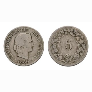 5 Rappen 1880 Schweiz