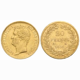 Frankreich 20 Francs 1831 A Louis Philippe I