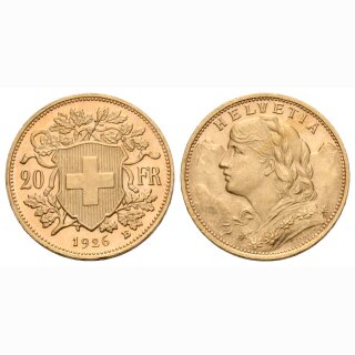 Schweiz 20 Franken 1926 B