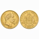 Frankreich 20 Francs 1864 BB Napoleon II