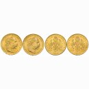 Lot Goldmünzen 2 Stück 8 Florin 1892