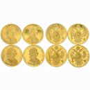 Lot 4 Stück Goldmünzen (4d)  div