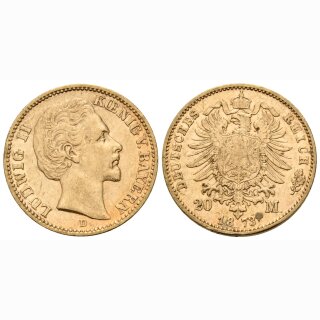 Deutschland Bayern 20 Mark 1873 D