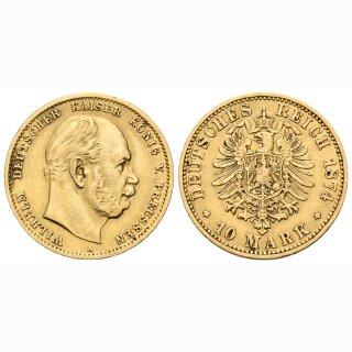 Deutschland Preussen 10 Mark 1874 A