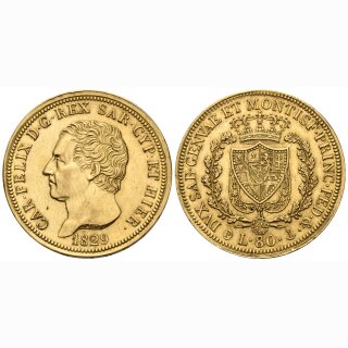Italien Sardinen 80 Lire 1829 P
