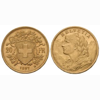 Schweiz 20 Franken 1897 B