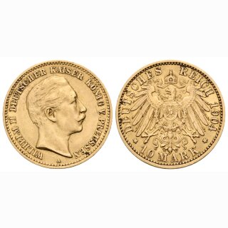 Deutschland Preussen 10 Mark 1904 A