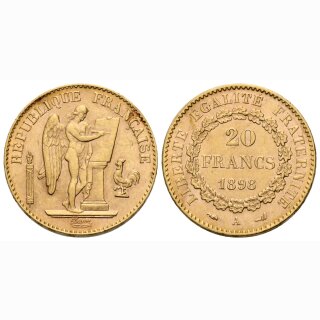 Frankreich 20 Francs 1898 A