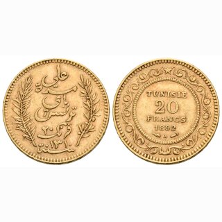 Tunesien 20 Francs 1892