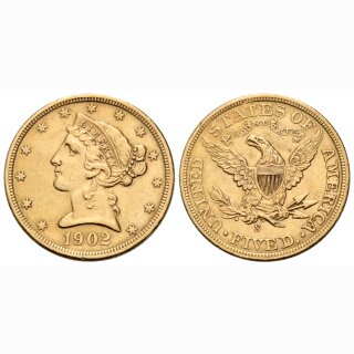 USA 5 Dollar  1902 S