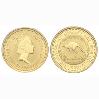Australien 15 Dollar 1990 1/10 Unze