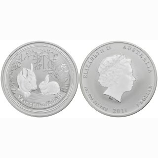 Australien 1 Dollar 2011 Lunar Hase
