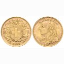 Schweiz 20 Franken 1935 LB Abart 21 Sterne