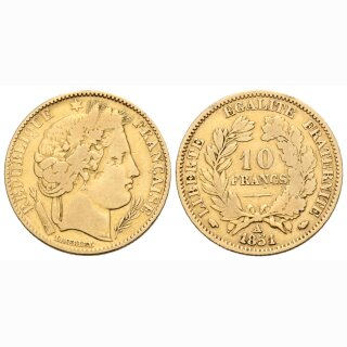 Frankreich 10 Francs 1851 A