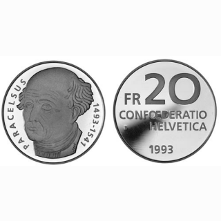 Schweiz 20 Franken 1993 B Paracelsus