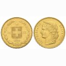 Schweiz 20 Franken 1889 B Abart 3* dominus