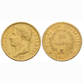 Frankreich 20 Francs 1808 A Napoleon