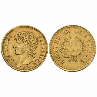 Italien 40 Lire  1813 Gioacchino Napoleon