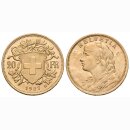 Schweiz 20 Franken 1907 B Vreneli